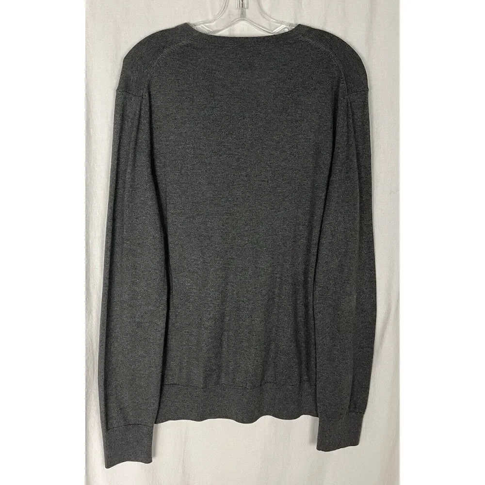 Mens Banana‎ Republic Luxury Blend Silk Knit Lightweight Sweater Gray Size L